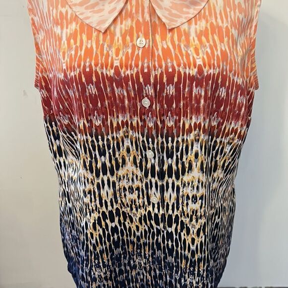 Cabi multicolored sleeveless button front blouse Size M - Picture 4 of 9